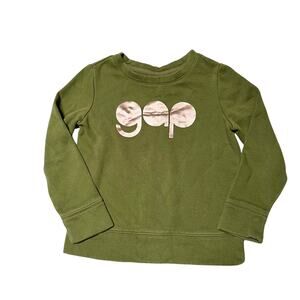 Gap Metallic Logo Pullover Sweatshirt Size 6/7